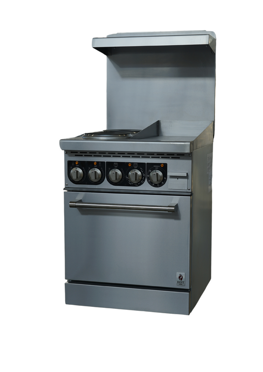Electric Range 2 top burner + 12"Griddle - HZ-ER24-12G