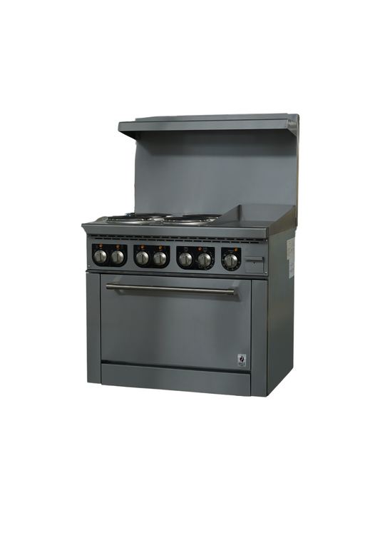 Electric Range 36" (4 burner + 12"Griddle) -HZ-ER36-12G