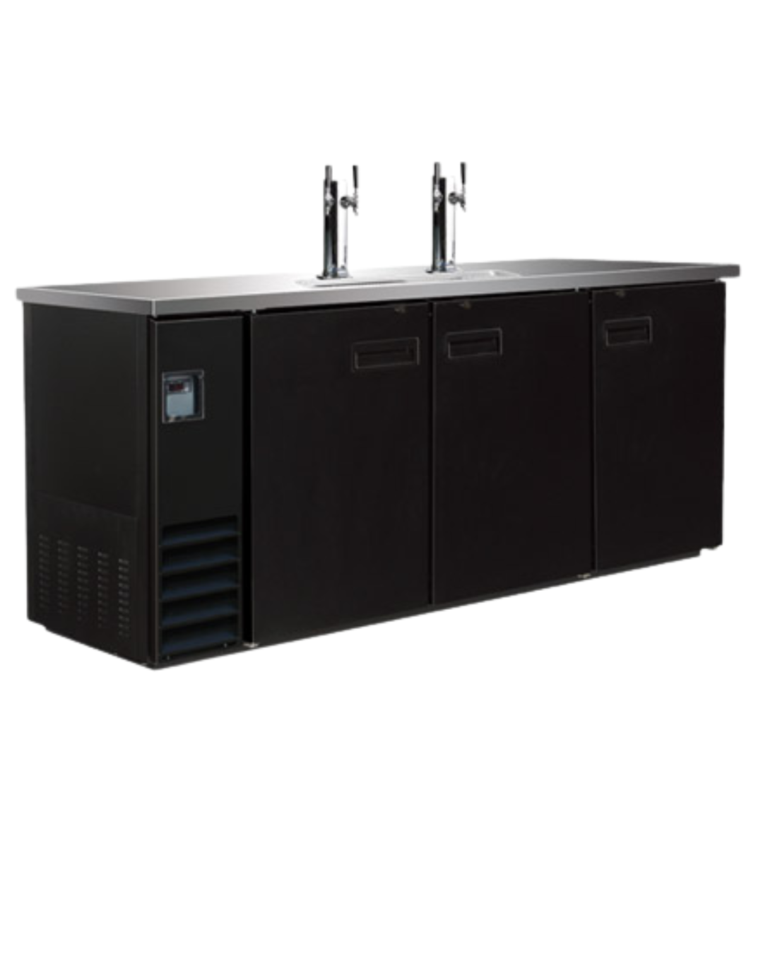 Triple Swing Solid Door Keg Cooler COLDZONE-BCBD4-2